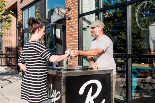 Reilly Craft Creamery serving homemade ice cream at the SP reception at Shinola.